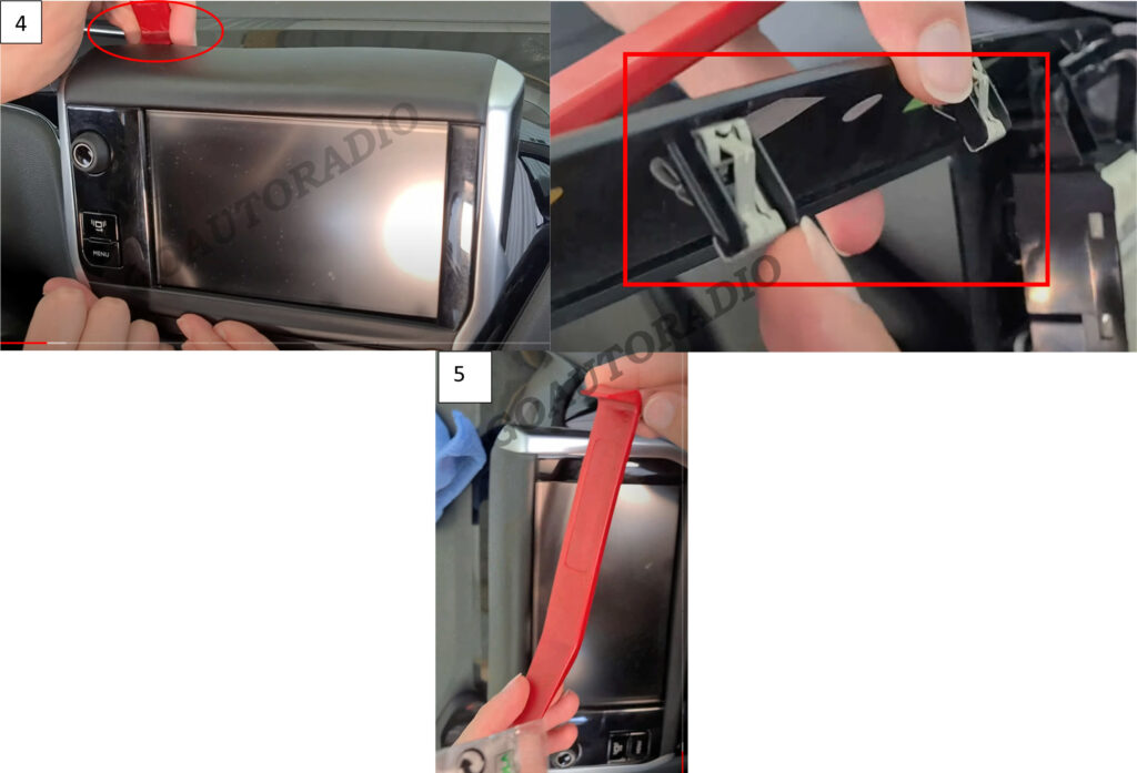 outils de démontage goautoradio pour Installation Carplay Android Auto sans fil Peugeot 208