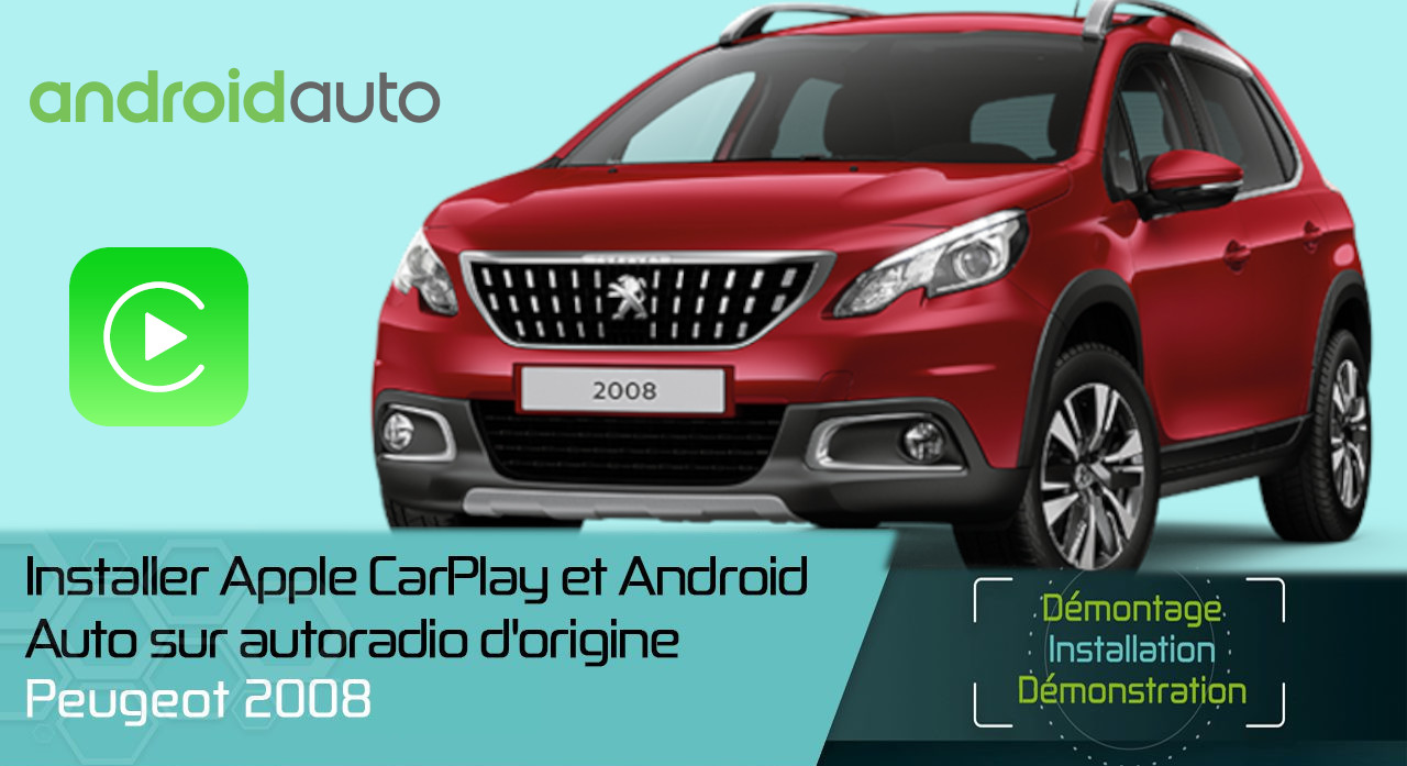 Installation boitier Carplay Android Auto sans fil Peugeot 2008