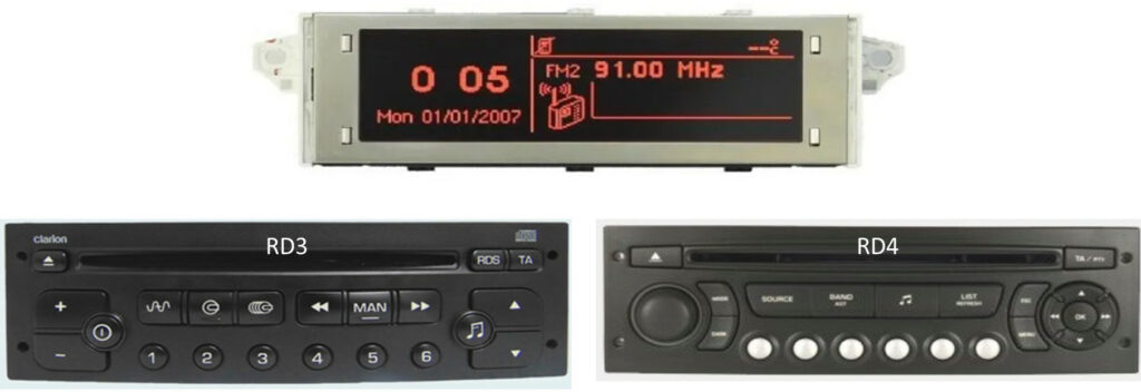 systèmes de navigation chez Peugeot : Le RD3/RD4 (2004) 