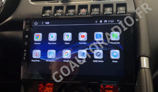 Interface de l'autoradio Carplay et Android auto peugeot 5008
