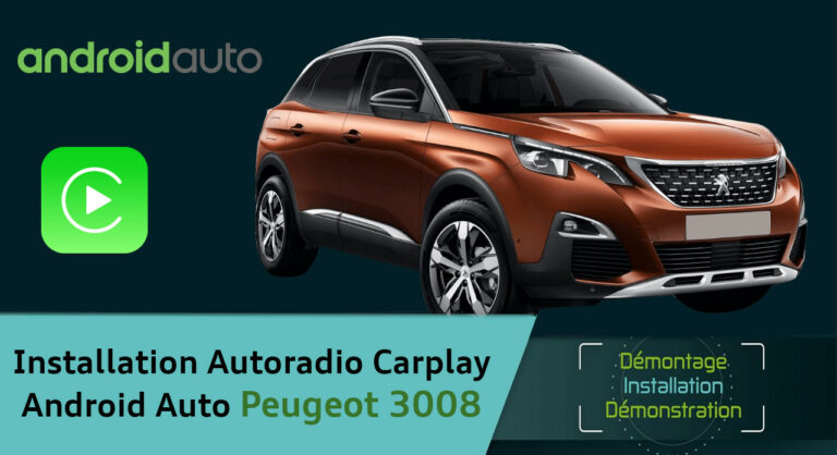 Autoradio Android CarPlay Pour Peugeot 3008 2009-2015 - Écran Tactile 9 Pouces, 2G+64G, GPS, WiFi, Bluetooth, FM