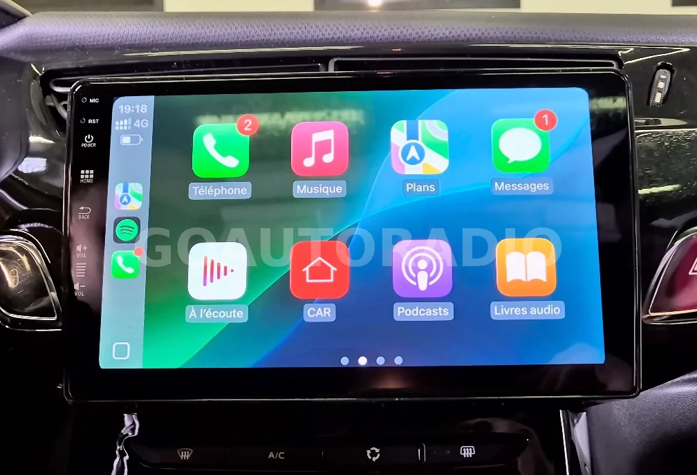 Écran Android Auto et Apple CarPlay installé sur Citroën C3 et DS3