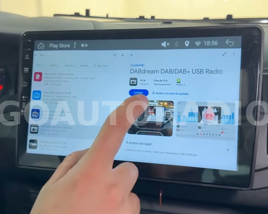 Installation de l’application DABdream sur autoradio Android