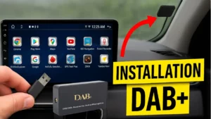 Installation DAB+ sur autoradio Android compatible Apple CarPlay et Android Auto