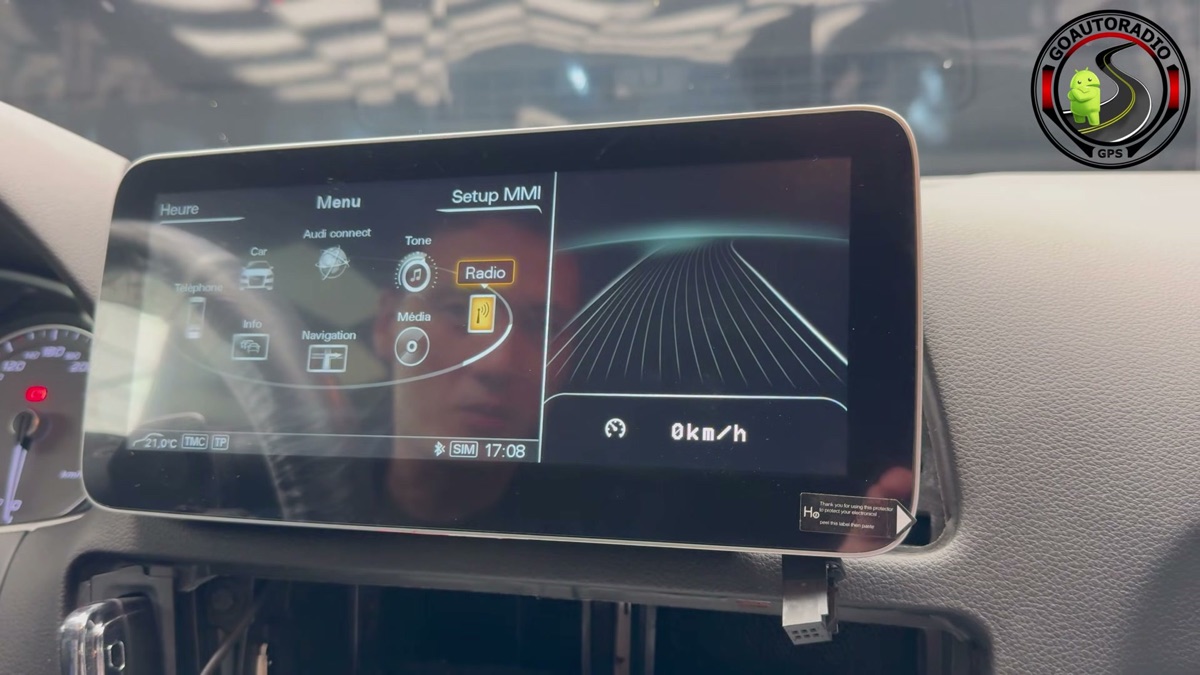 Test du système d'origine Audi Q5 repris sur le nouvel écran Android