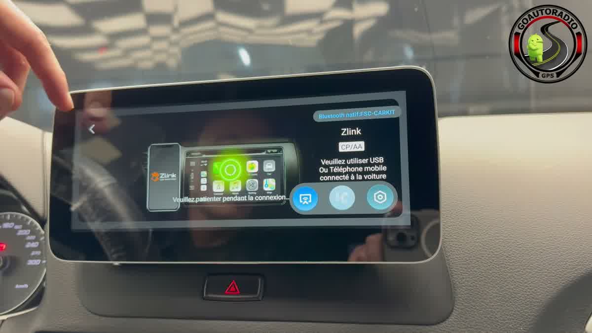 Interface ZLink de connexion CarPlay et Android Auto sans fil sur autoradio Android Audi Q5