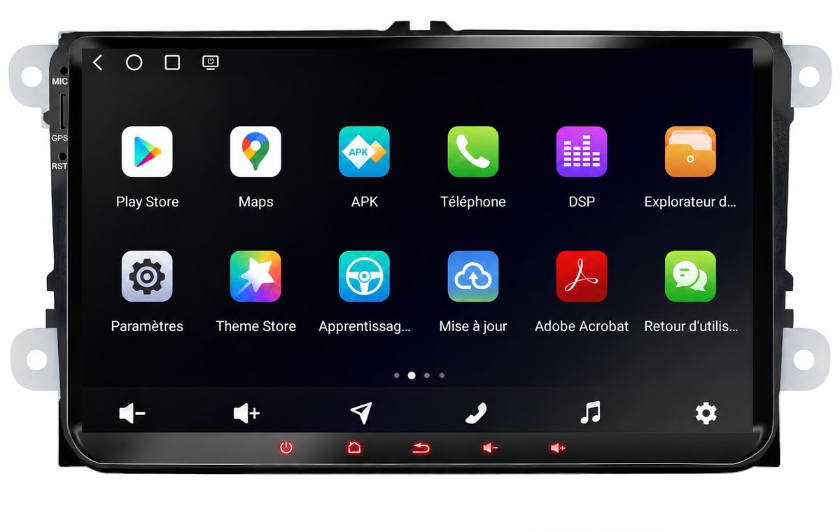 Écran QLED autoradio Android Volkswagen Tiguan Golf Plus CarPlay Android Auto