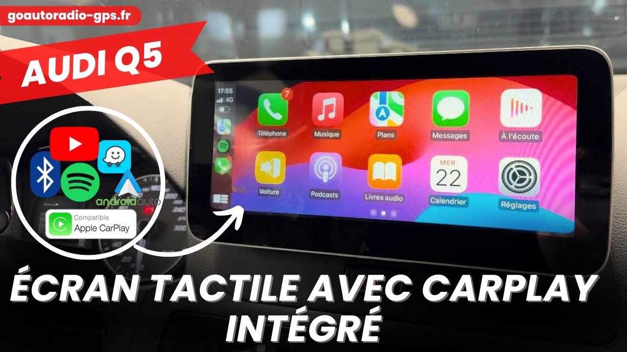 autoradio Android Audi Q5 avec CarPlay et Android Auto
