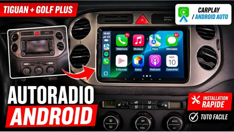 Miniature YouTube installation autoradio Android Volkswagen Tiguan Golf Plus CarPlay Android Auto